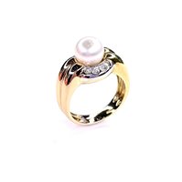 Anello Stocco Gioielli Donna in Oro giallo Perla ANS 45 - ANS 45